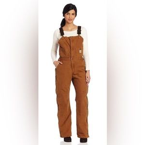 Carhartt Sandstone Insulated Bib Overalls Carhartt Brown WR027 SZ 12/32